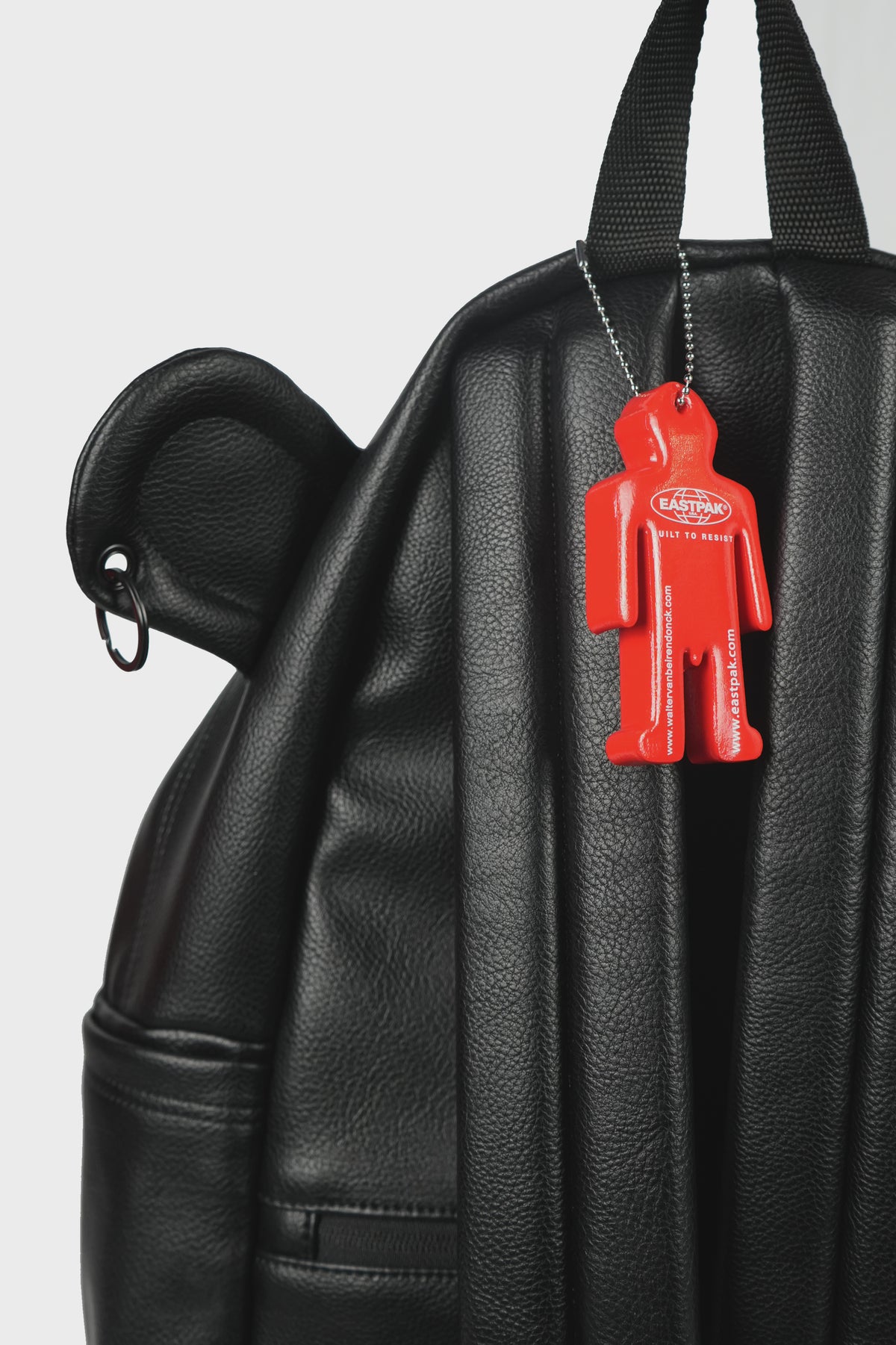 × EAST PAK WALTER PAKR BLACK FAUX LEATHER