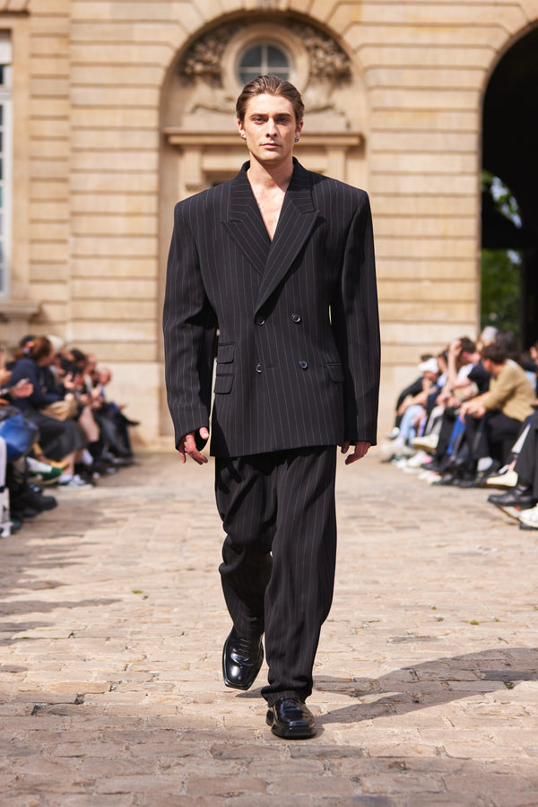 LARGE TROUSERS WITH PLEATS PINSTRIPES M