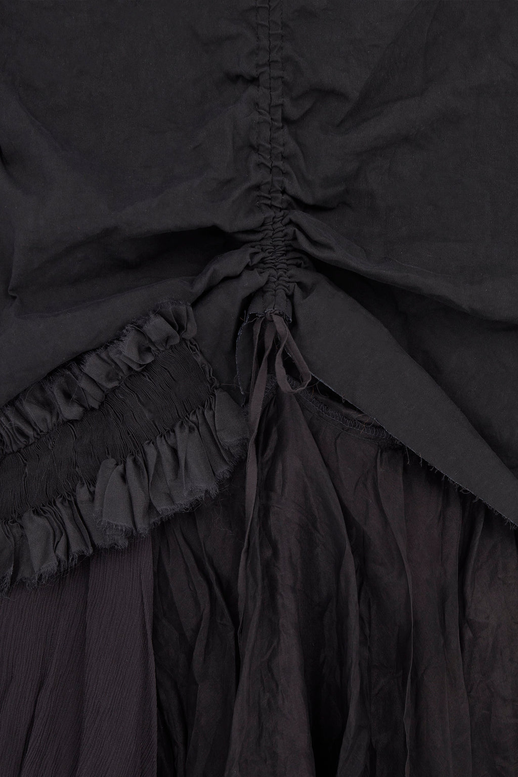 BLACK SOPWITH LAYERED ORGANZA STRETCH DRESS