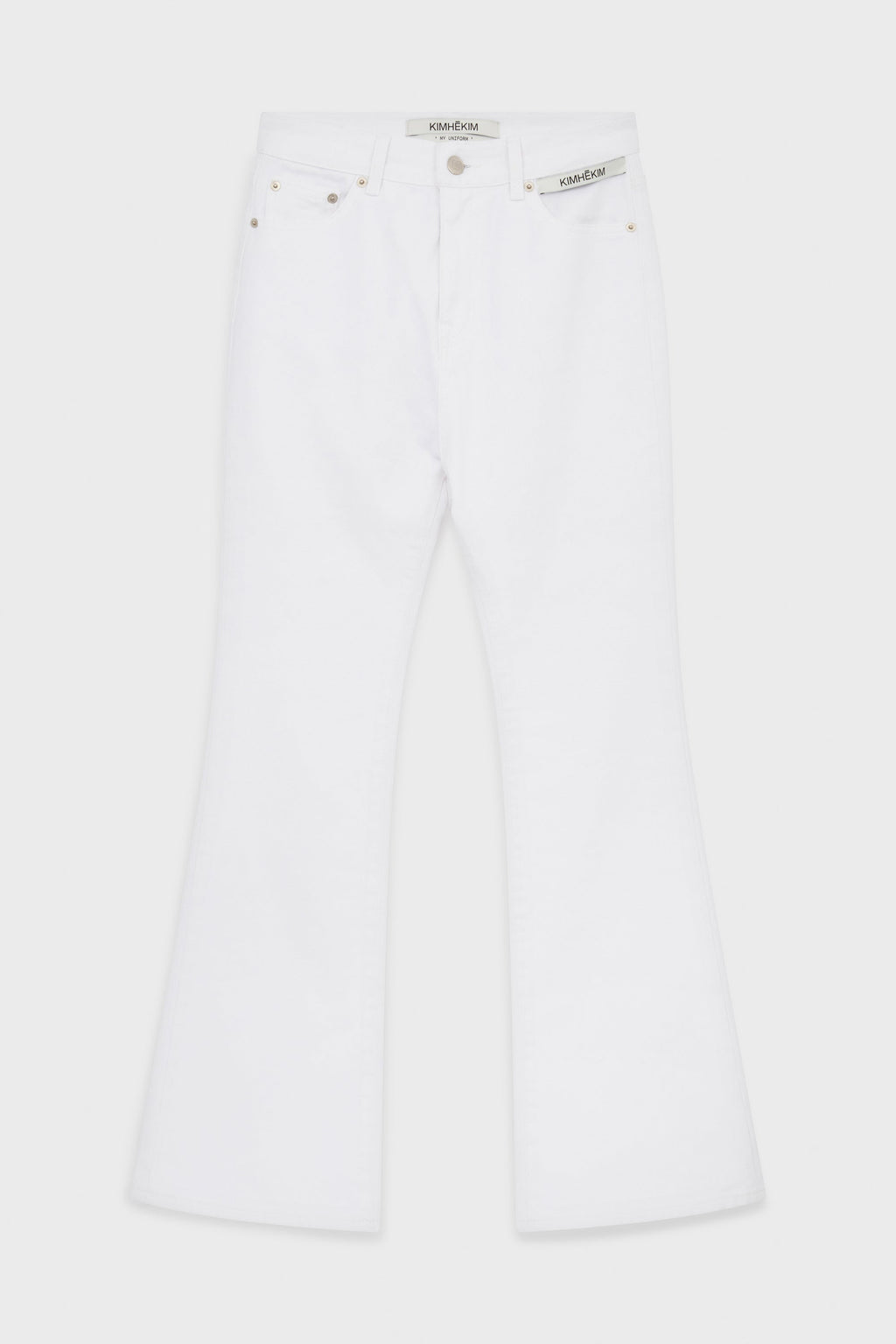 WHITE FLARED JEANS