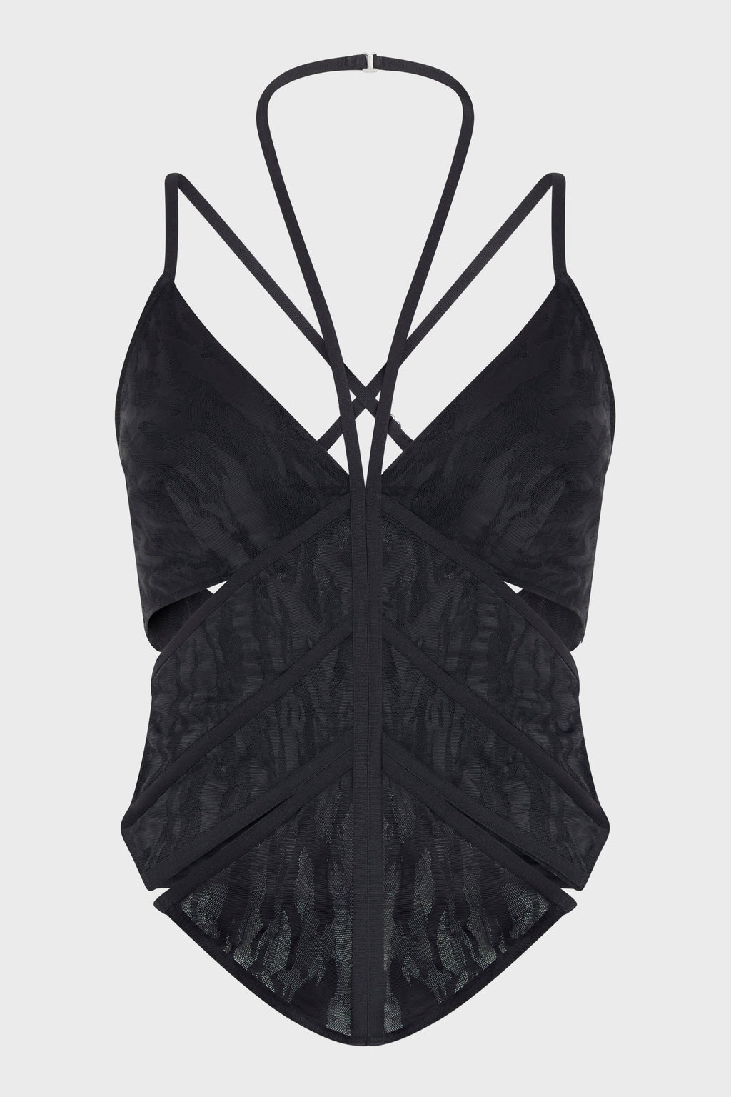 BLACK CAMO LACE CORSET