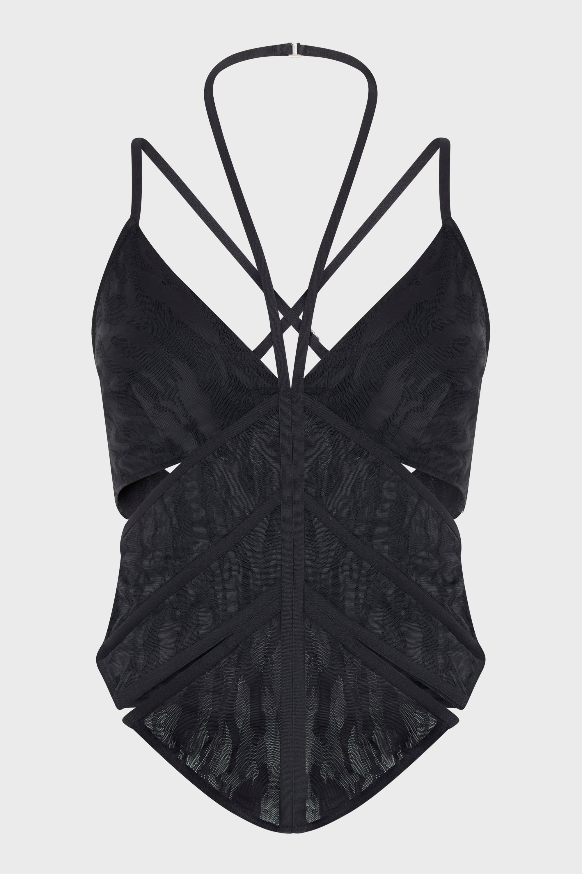 BLACK CAMO LACE CORSET