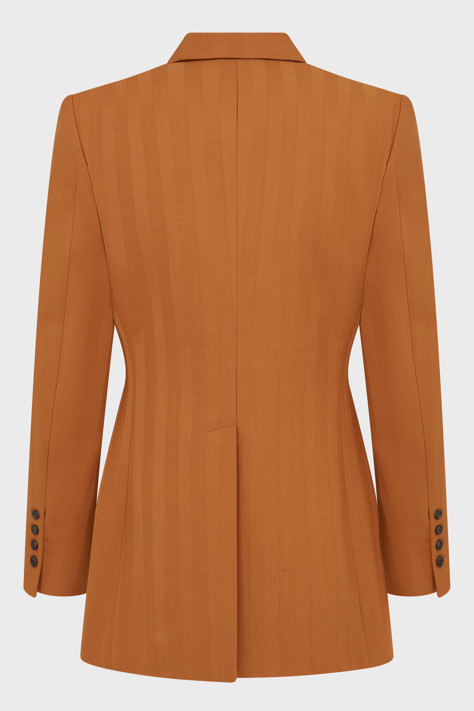 EGONIC DOUBLE BREASTED JACKET ORANGE STRIPES WOOL