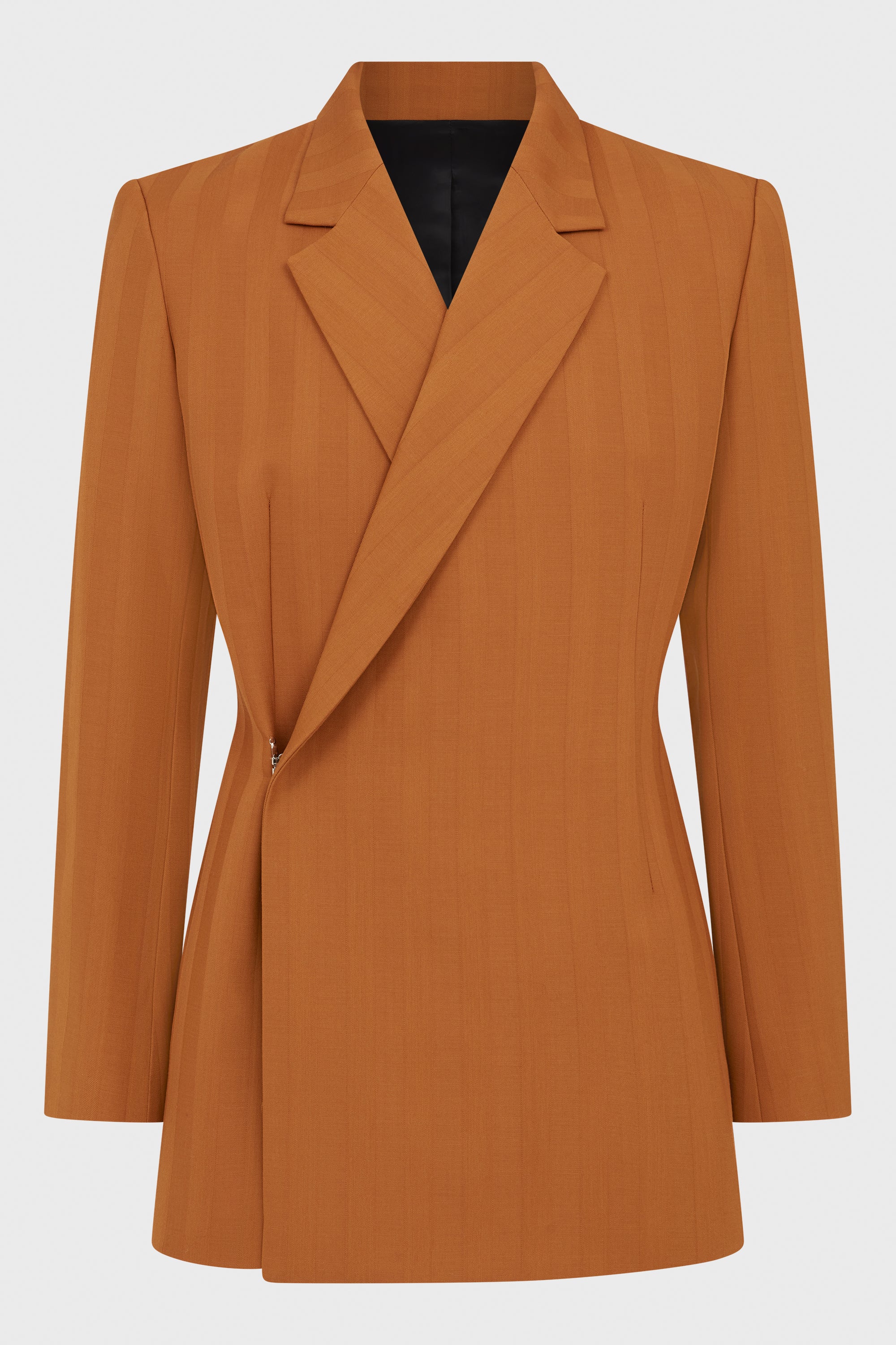 EGONLAB - EGONIC DOUBLE BREASTED JACKET ORANGE STRIPES WOOL