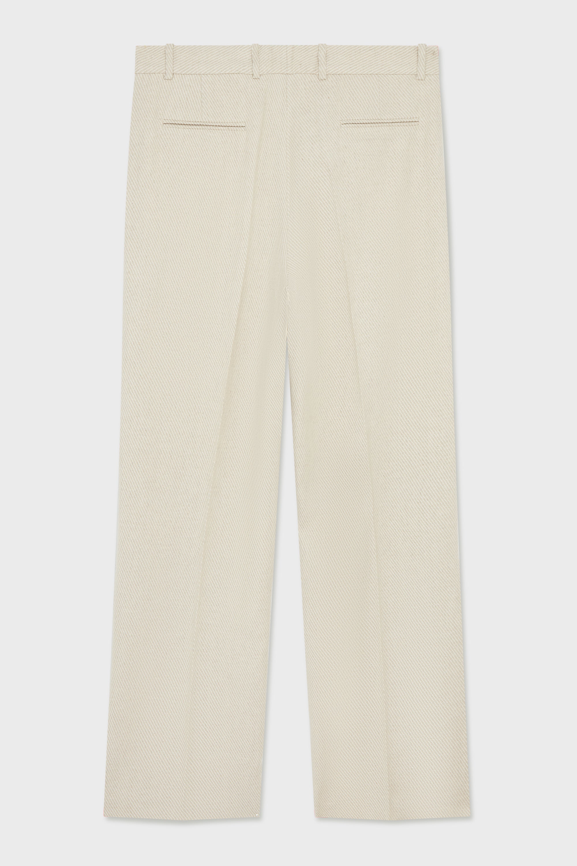 CLASSIC TROUSERS WHITH PLEAT LINEN TWILL SAND