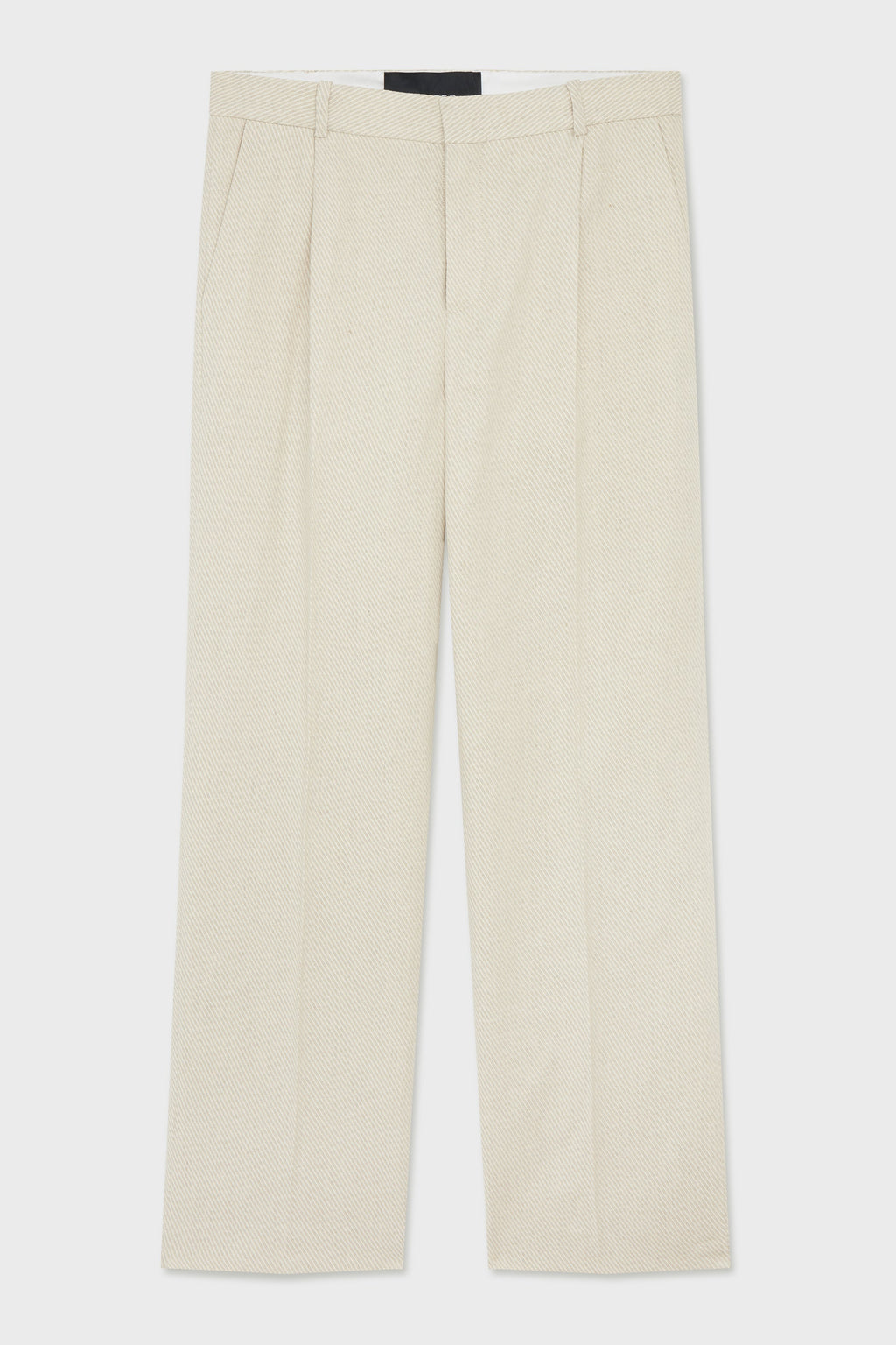 CLASSIC TROUSERS WHITH PLEAT LINEN TWILL SAND