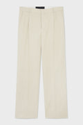 CLASSIC TROUSERS WHITH PLEAT LINEN TWILL SAND