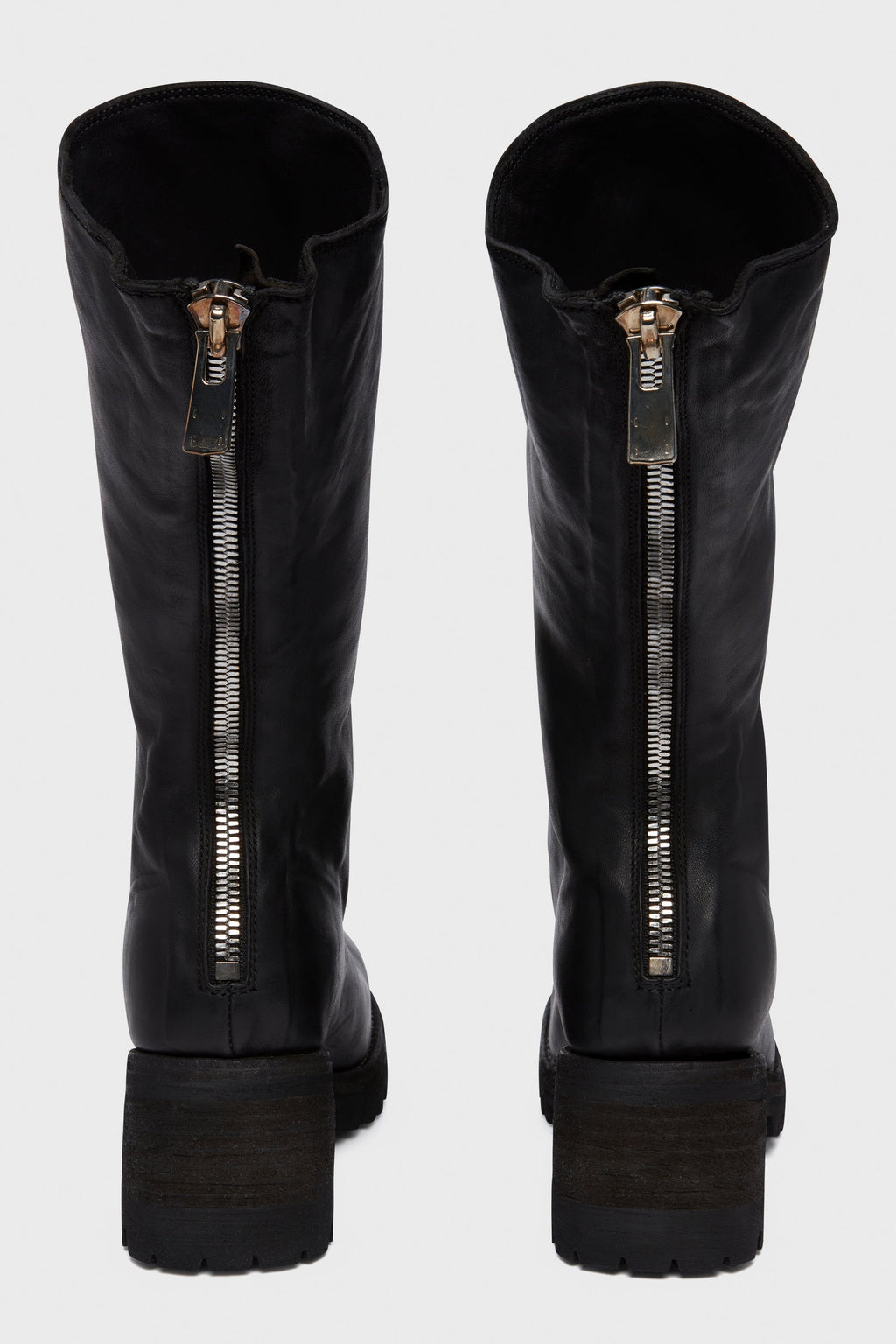 9089V BACK ZIP HIGH BOOTS BLACK