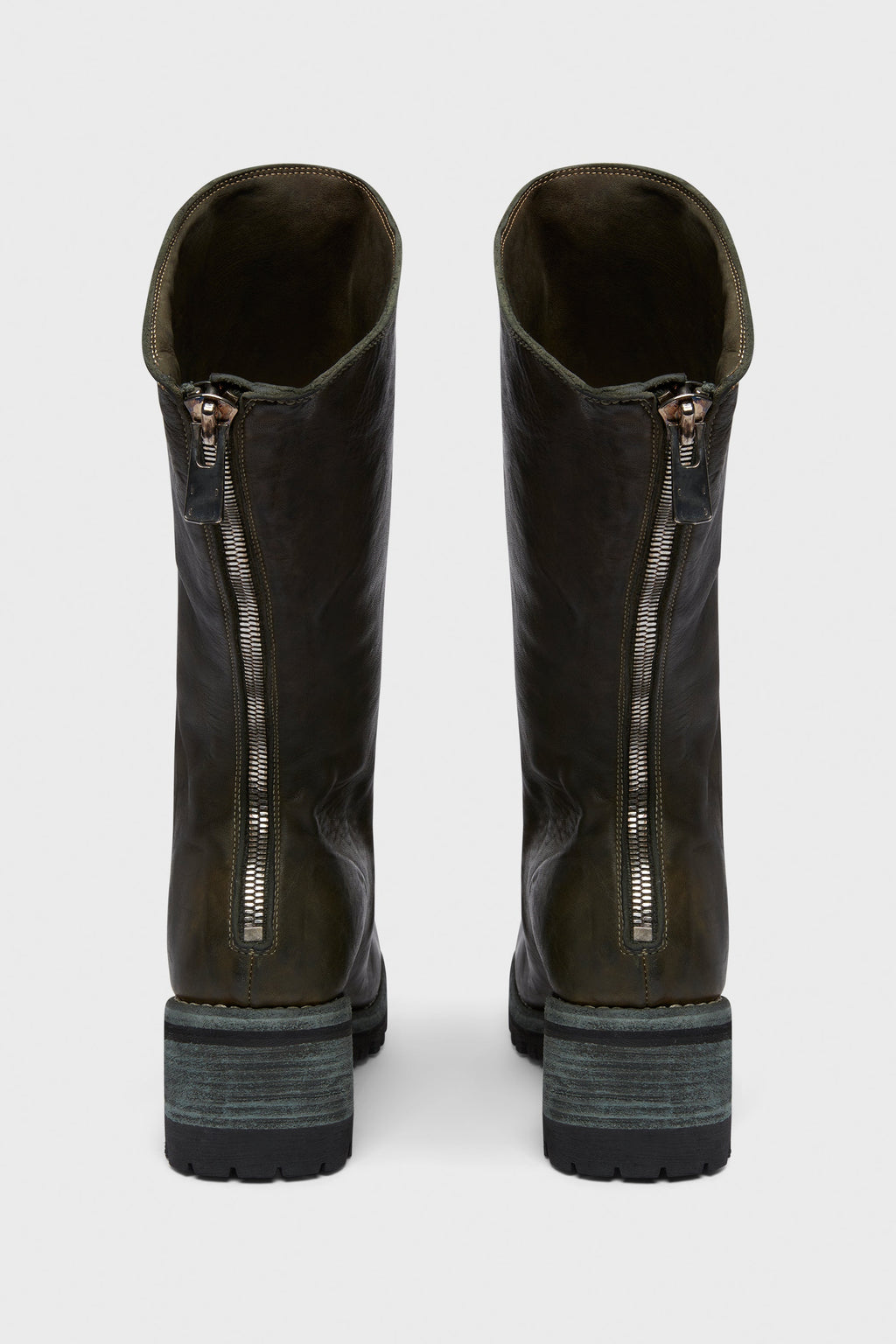 9089V BACK ZIP HIGH BOOTS GREEN