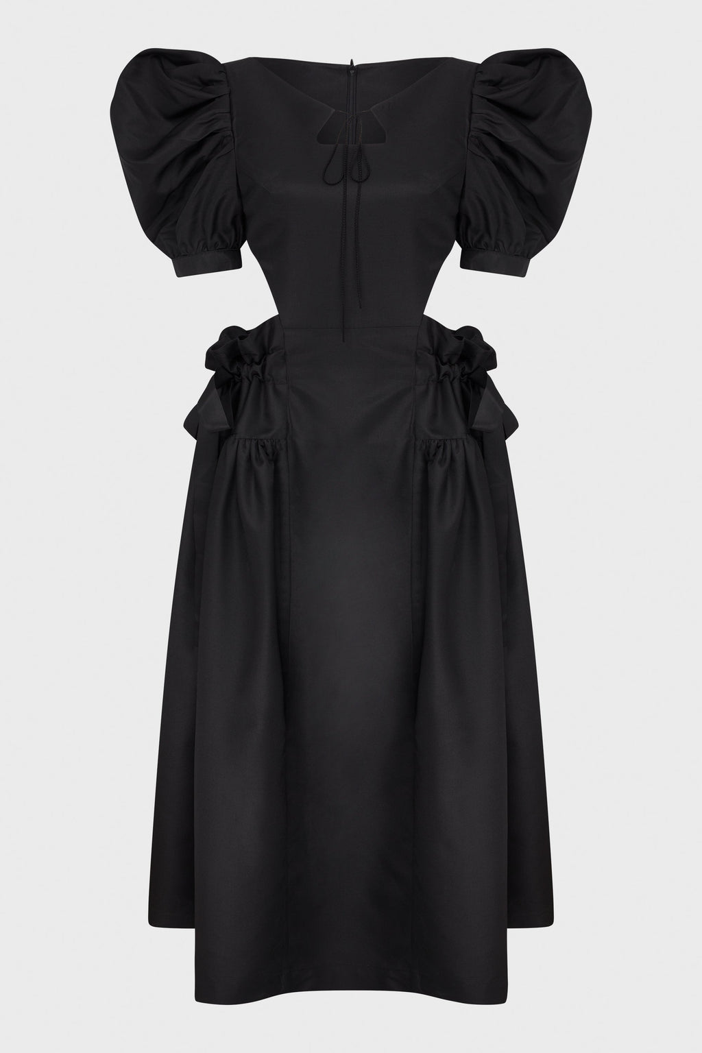 WAIST CUTOUT FAIRY PUFF DRESS