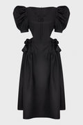 WAIST CUTOUT FAIRY PUFF DRESS