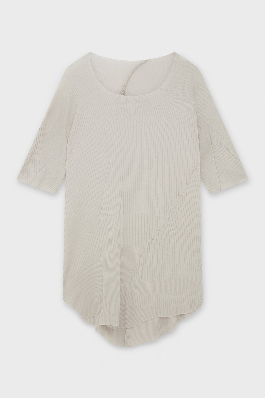DISTORTION CURVED T MID LENGTH SLEEVE