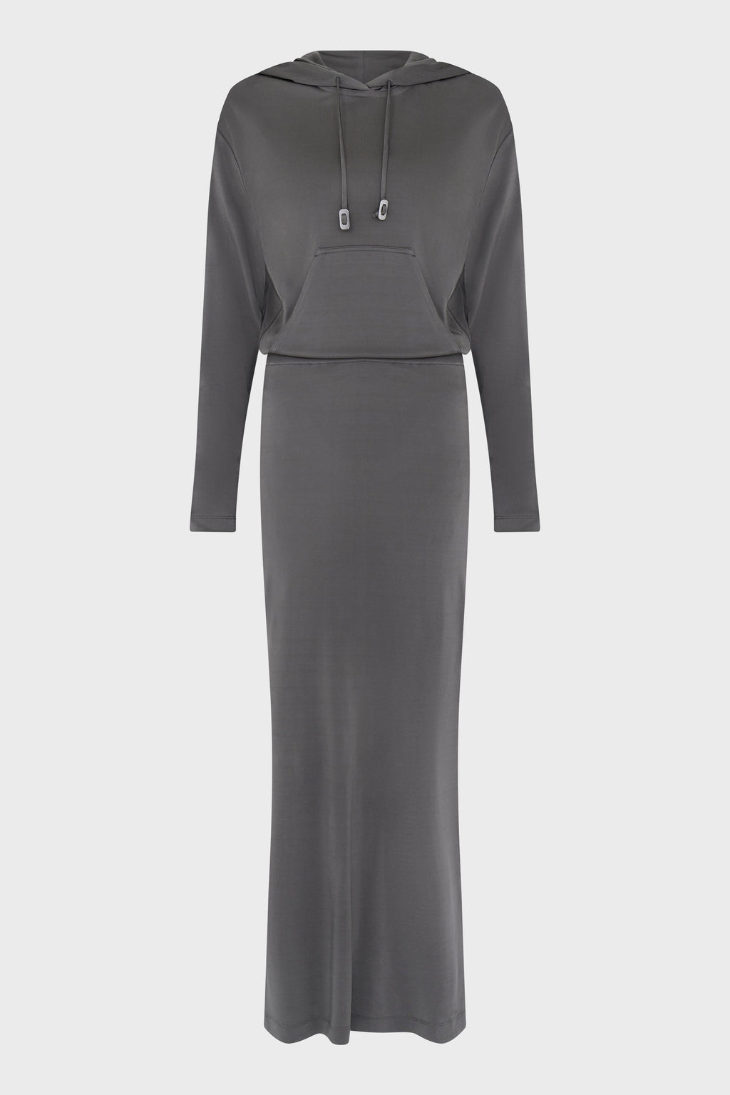 GATHERED HOODIE DRESS