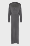 GATHERED HOODIE DRESS
