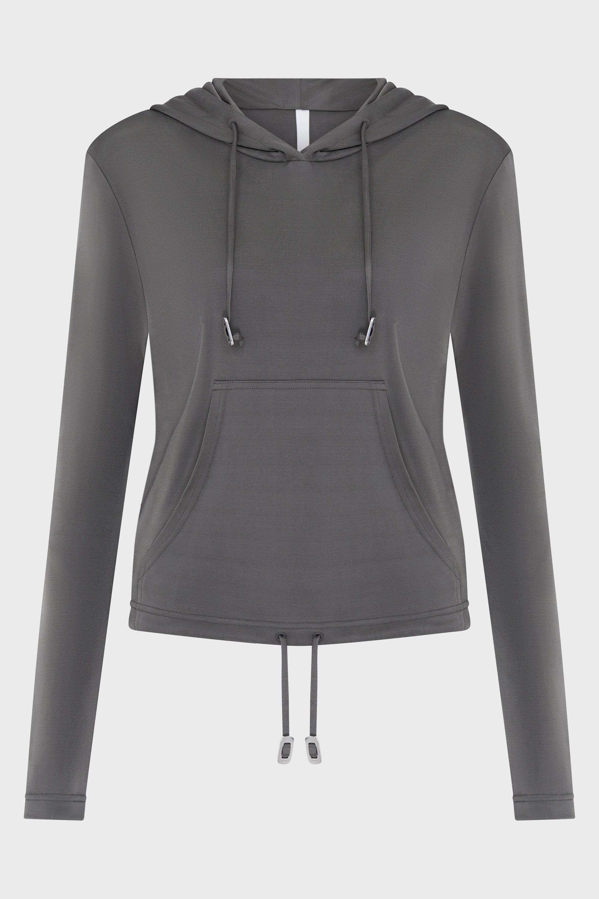 LUSTROUS SHRUNKEN HOODIE MERCURY