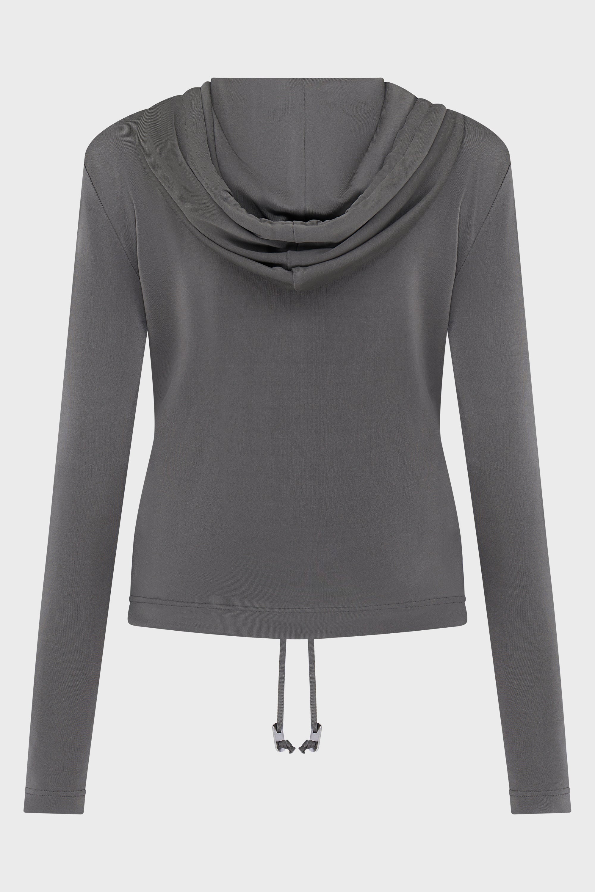 LUSTROUS SHRUNKEN HOODIE MERCURY