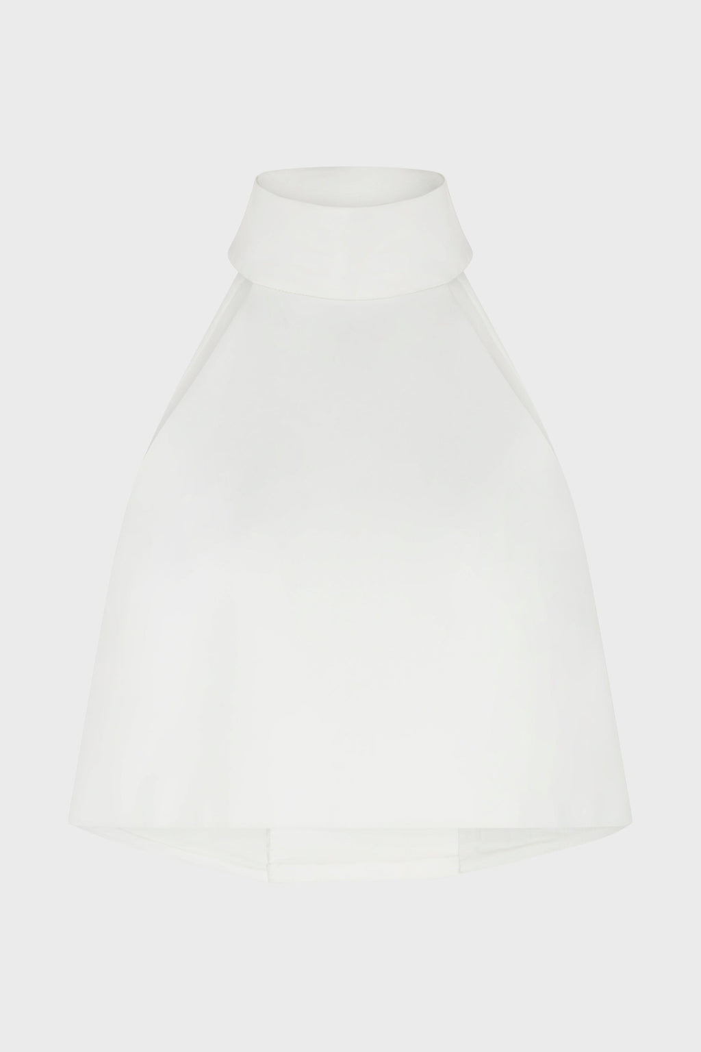 WHITE SATIN HALTERNECK SHORT BLOUSE