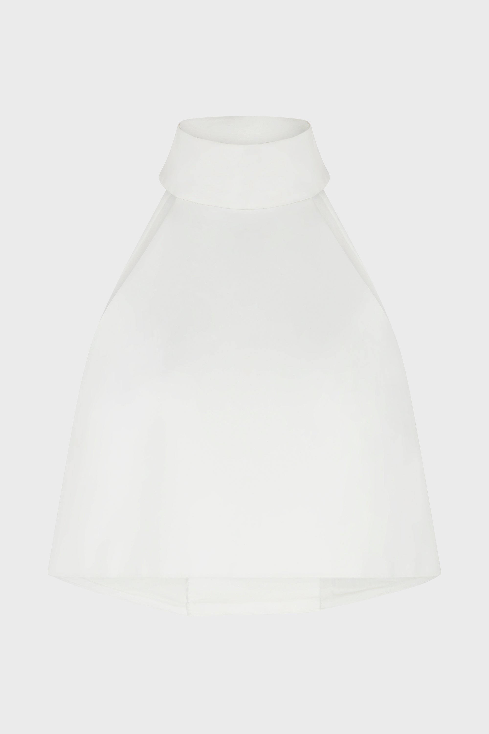 WHITE SATIN HALTERNECK SHORT BLOUSE