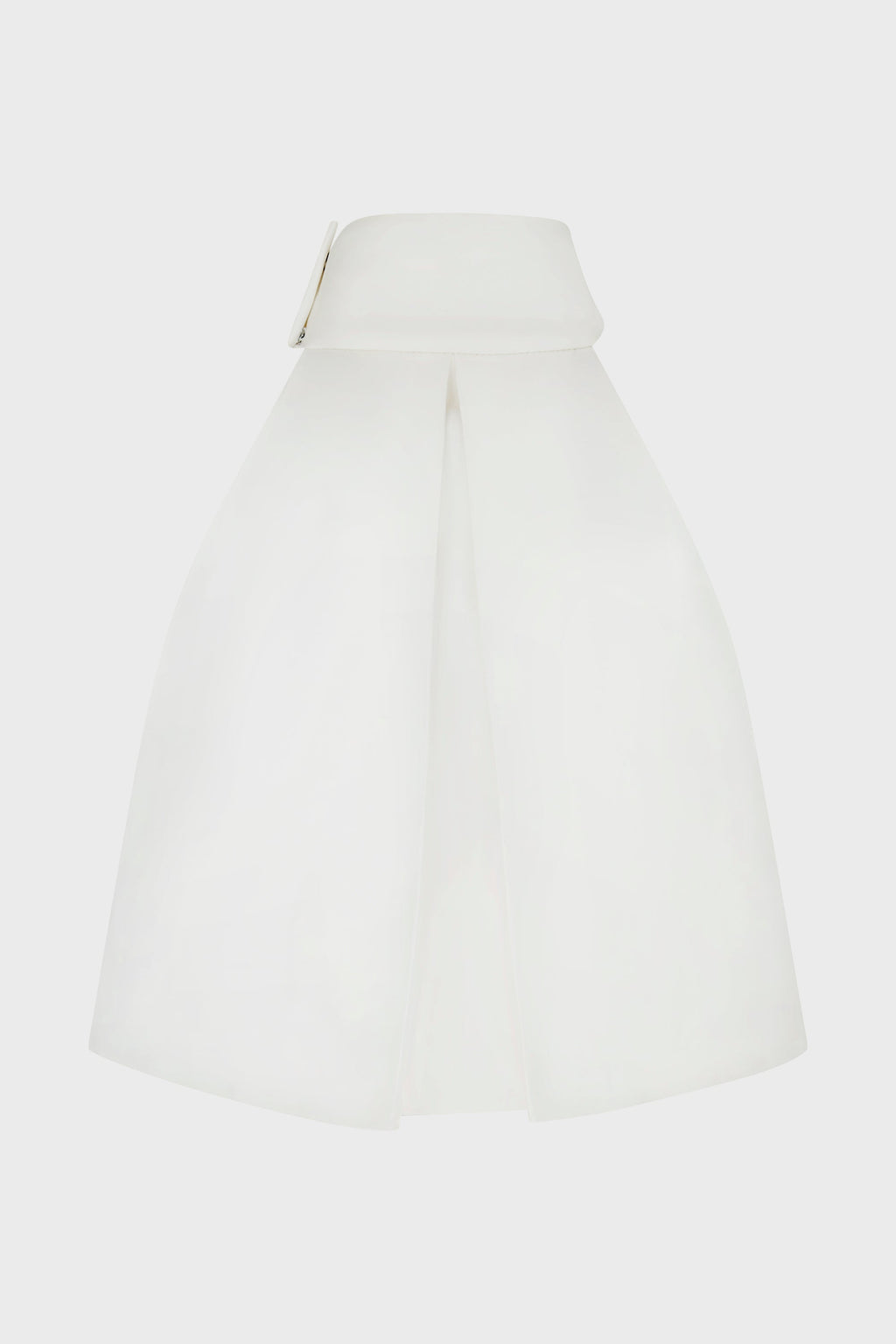 WHITE SATIN HALTERNECK SHORT BLOUSE