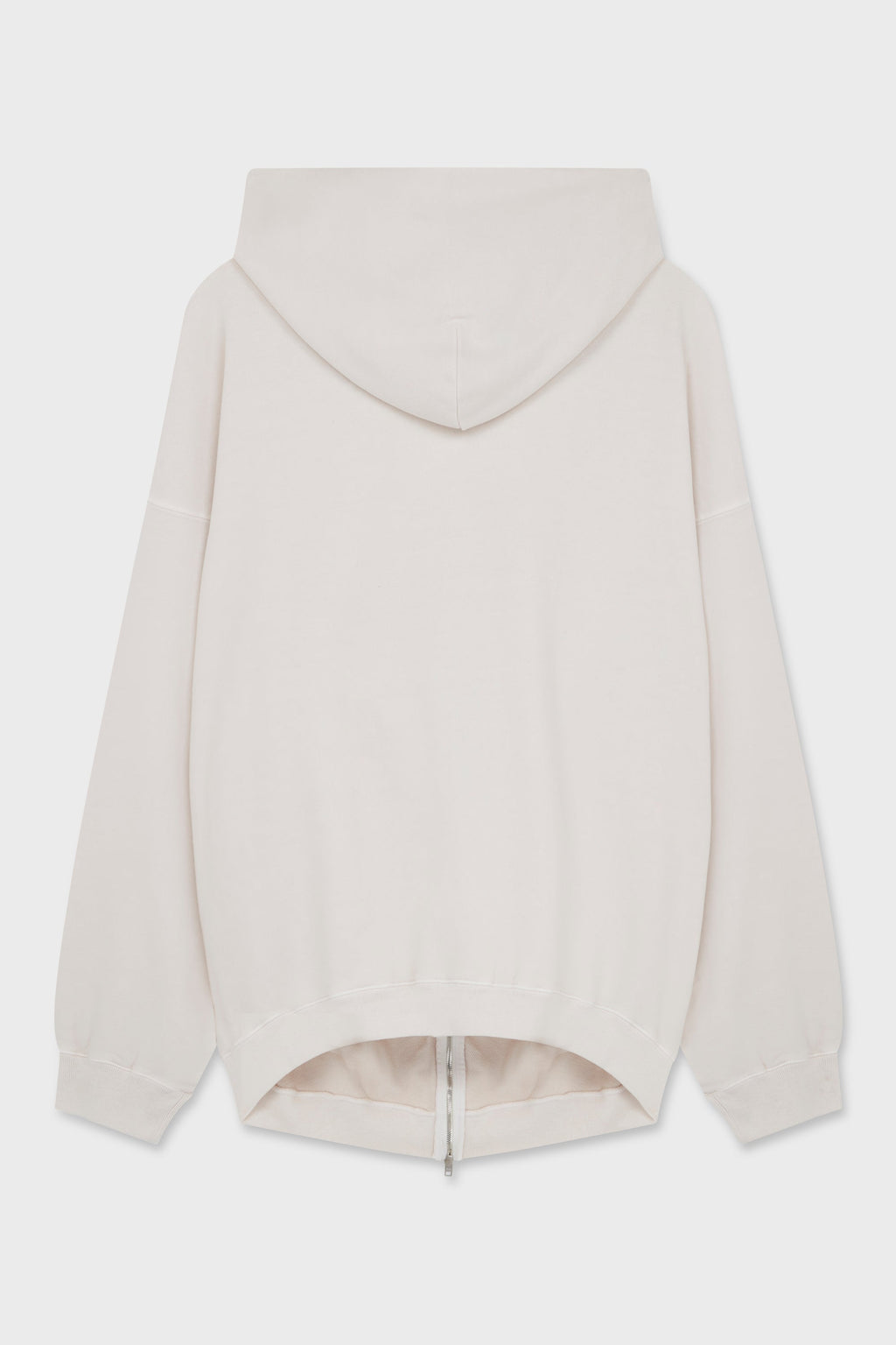 WHITE FLARE HOODIE ZIP-UP