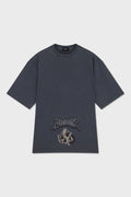 NAVY VINTAGE MONSTER PRINT T-SHIRT