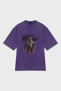 PURPLE VINTAGE HORROR PRINT TSHIRT