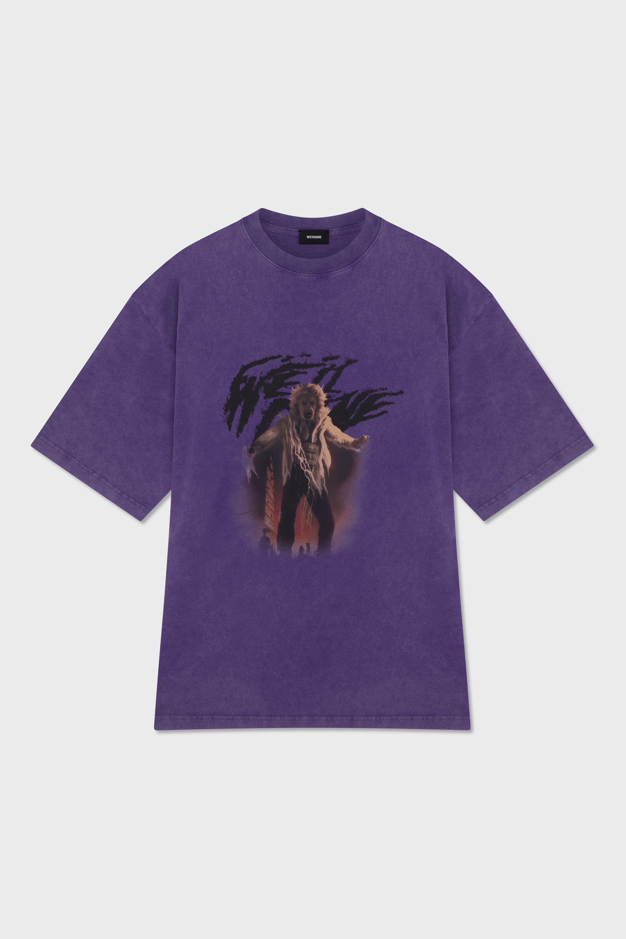 PURPLE VINTAGE HORROR PRINT TSHIRT