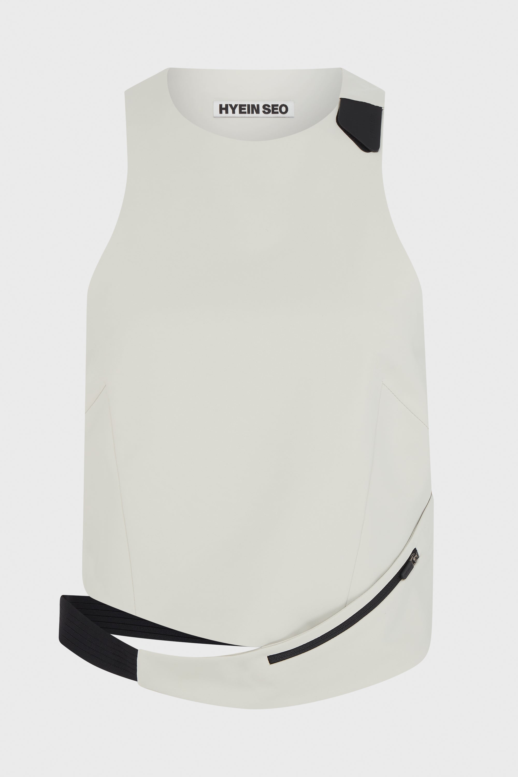 HYEIN SEO ハーフジップ トップス ホワイト HYEIN SEO - CINCHED HALTER TOP IVORY – LABSTORE WORLD