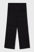 BLACK JACQUARD TROUSERS
