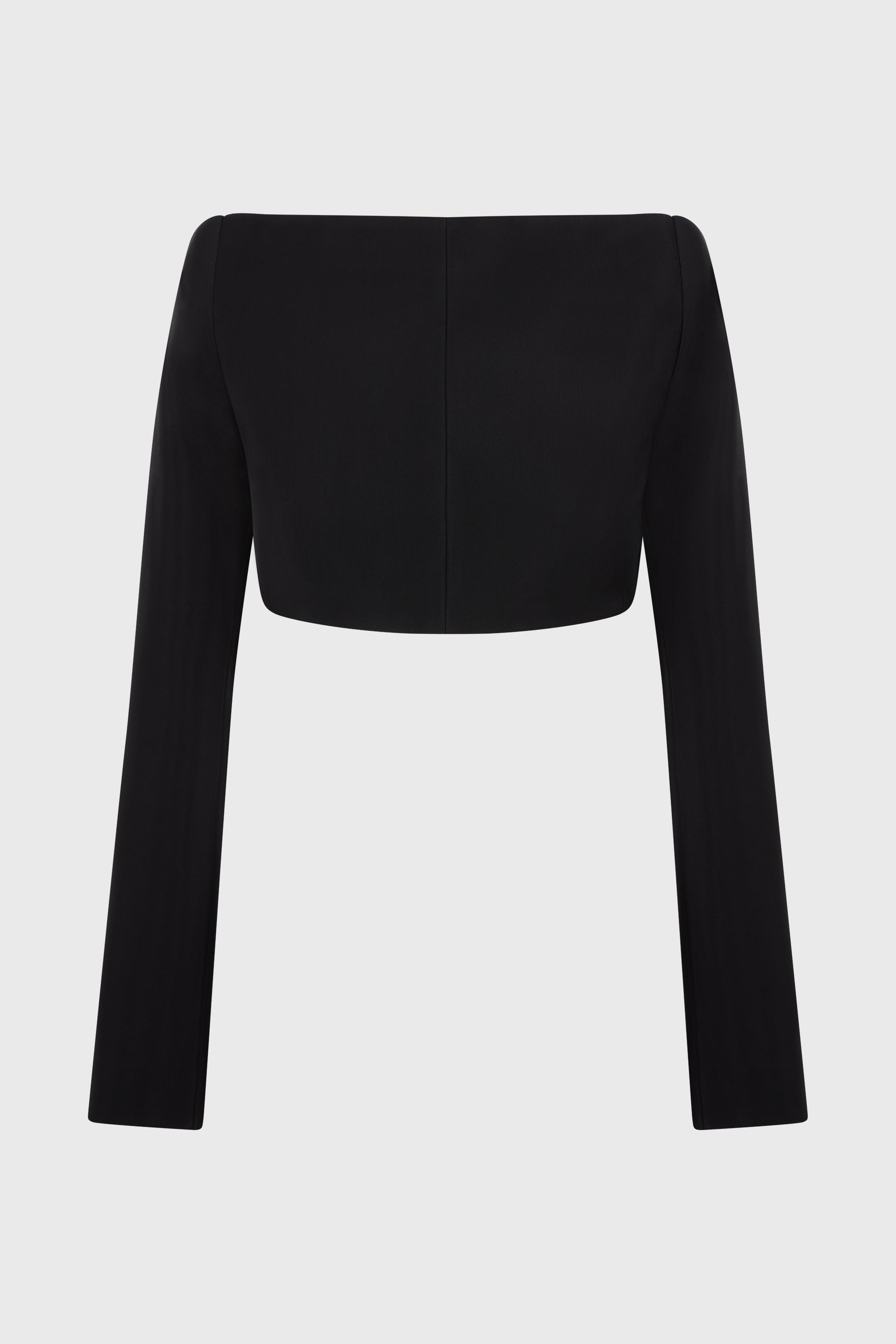 BACKLESS CROPPED JACKET