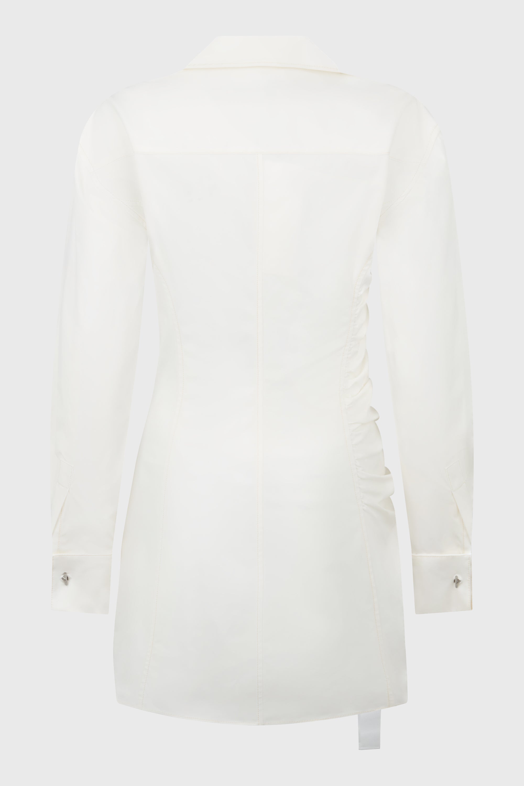 SAFETY SLIDER GATHERED DRESS IVORY