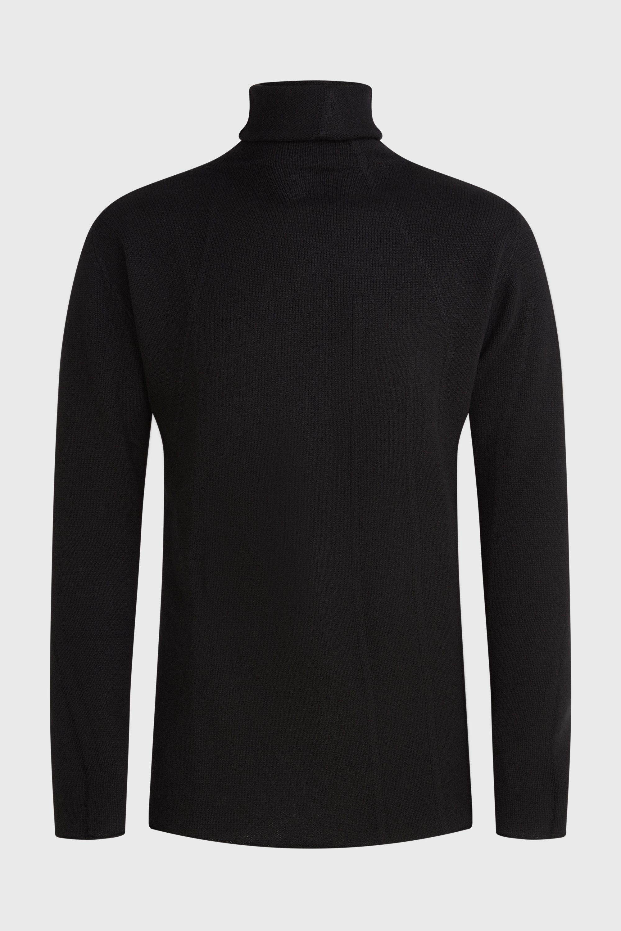 DISTORTION ONE-PIECE TURTLENECK BLACK