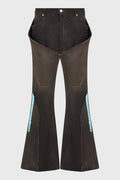 SLIVERED BOOTCUT BROWN DARK DUST DEGRADE AS SAMPLE