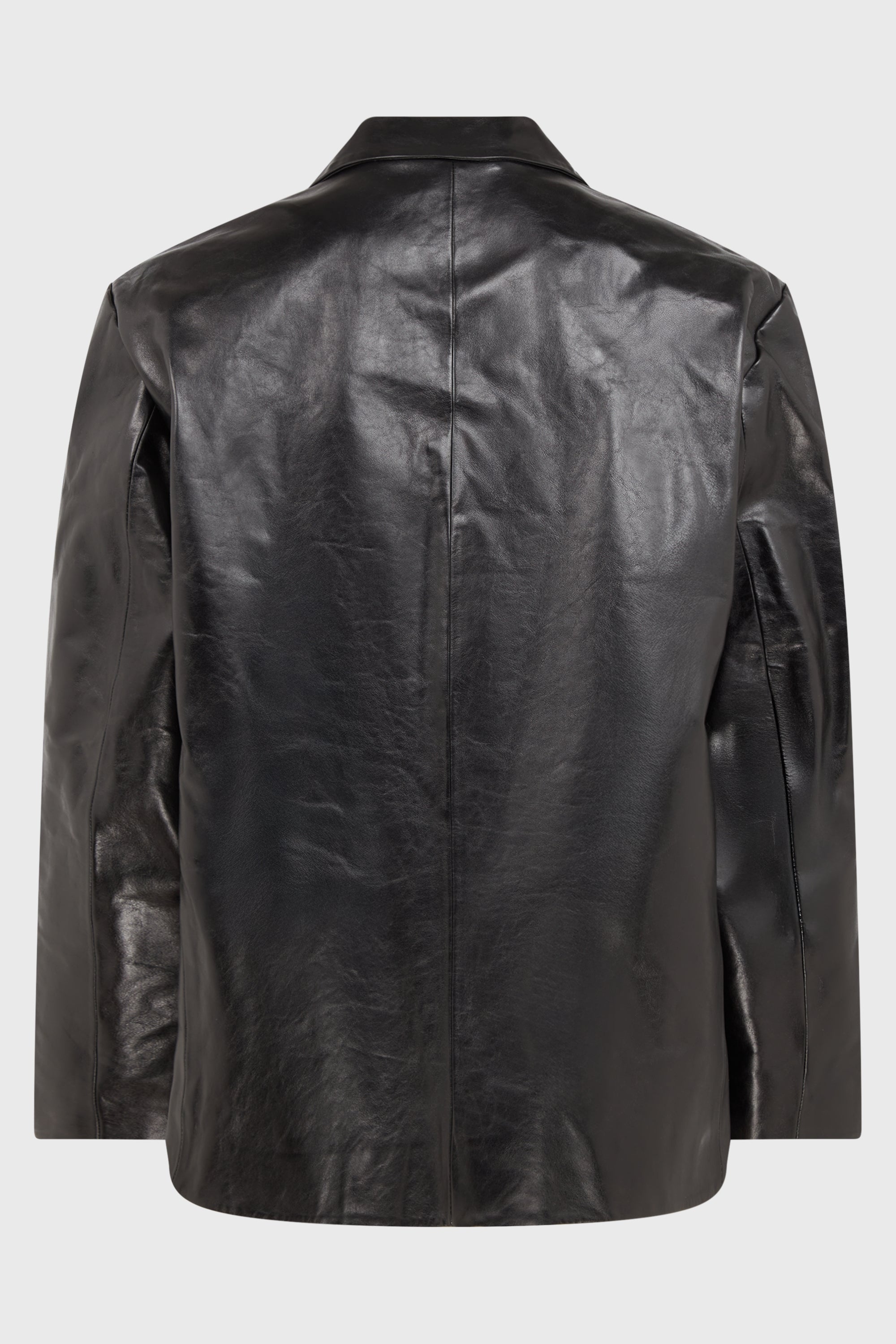 CLASSIC FIT BLAZER JACKET IN LEATHER