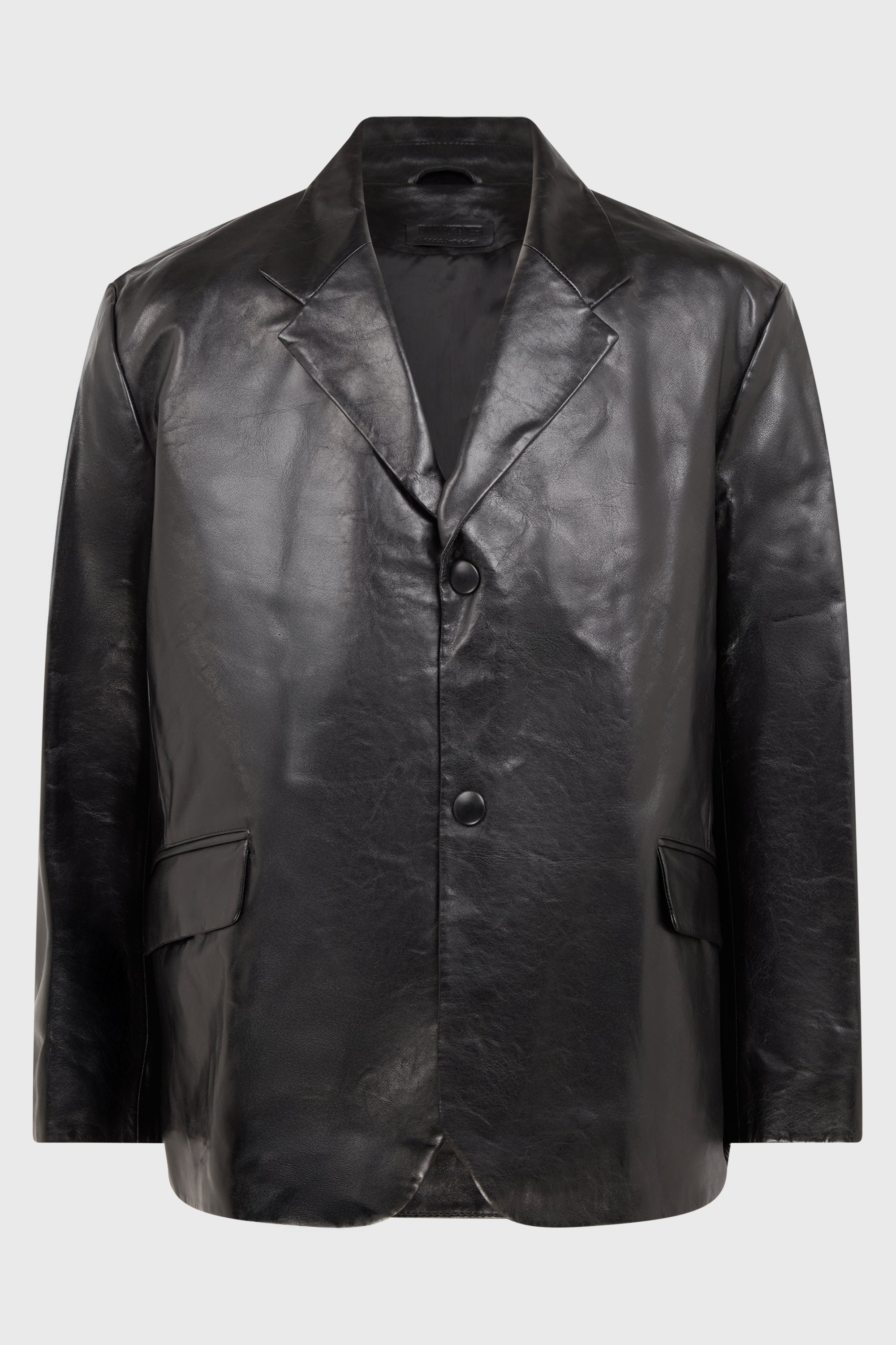 CLASSIC FIT BLAZER JACKET IN LEATHER