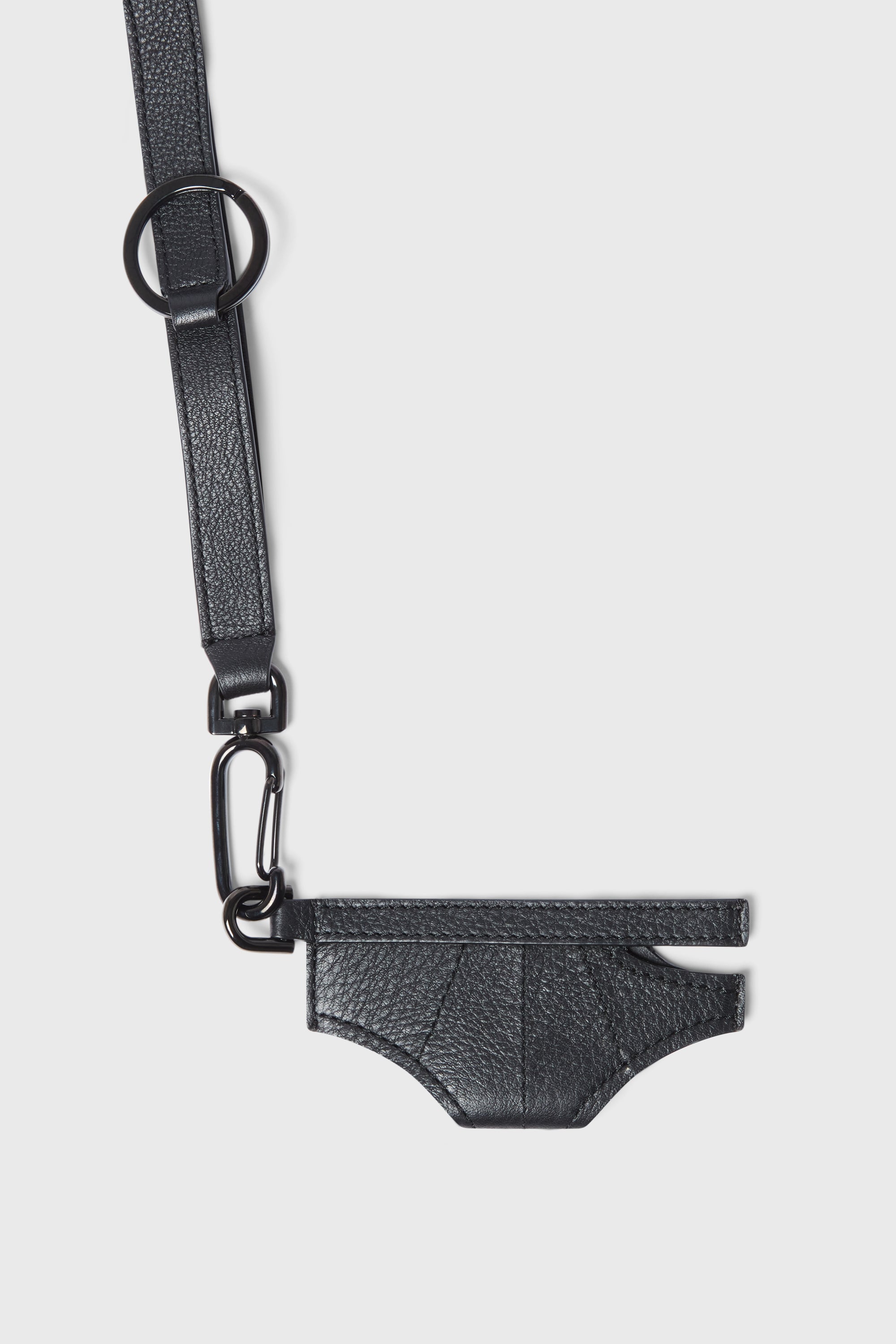 CARD HOLDER NECKLACE BLACK