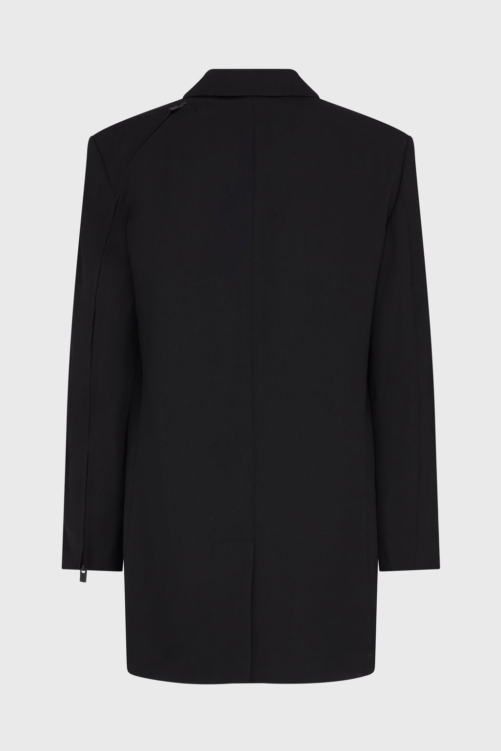 ZIP DETAIL PANELED JACKET BLACK