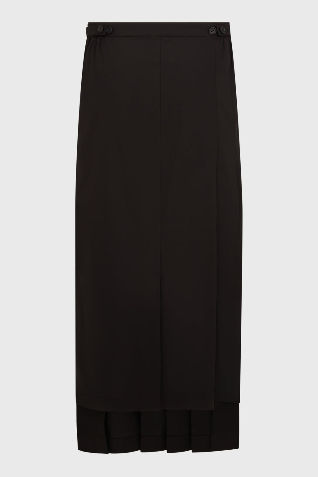 R PLEATED WRAP SKIRT