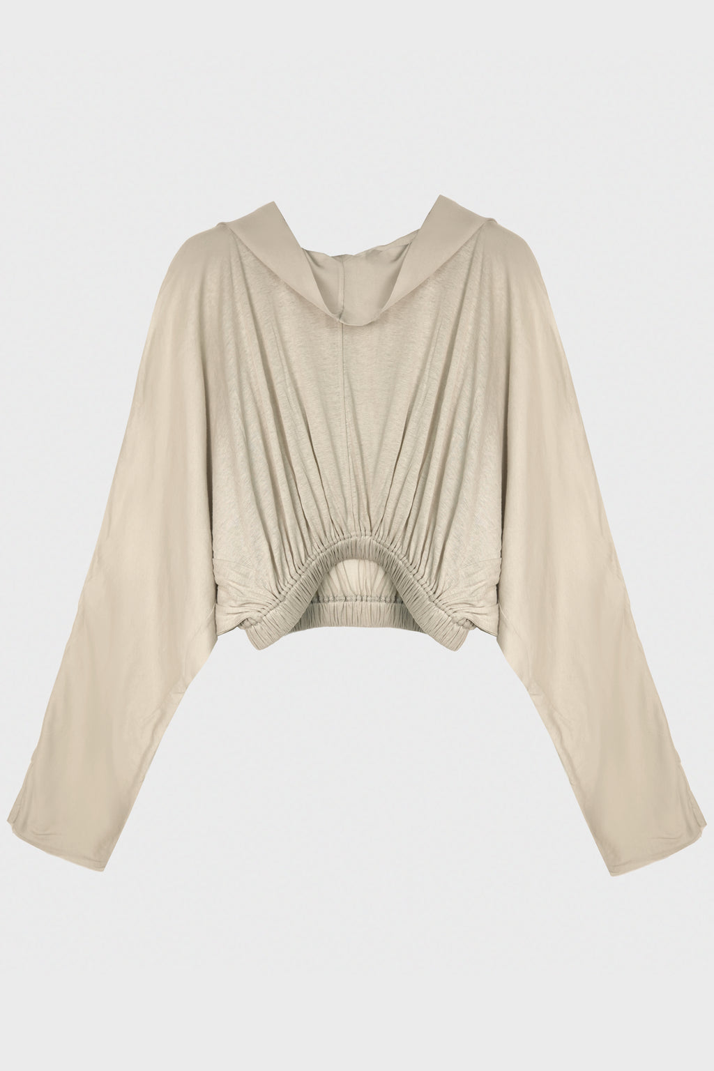 CROPPED HOODED TUNIC PEARL