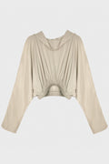 CROPPED HOODED TUNIC PEARL