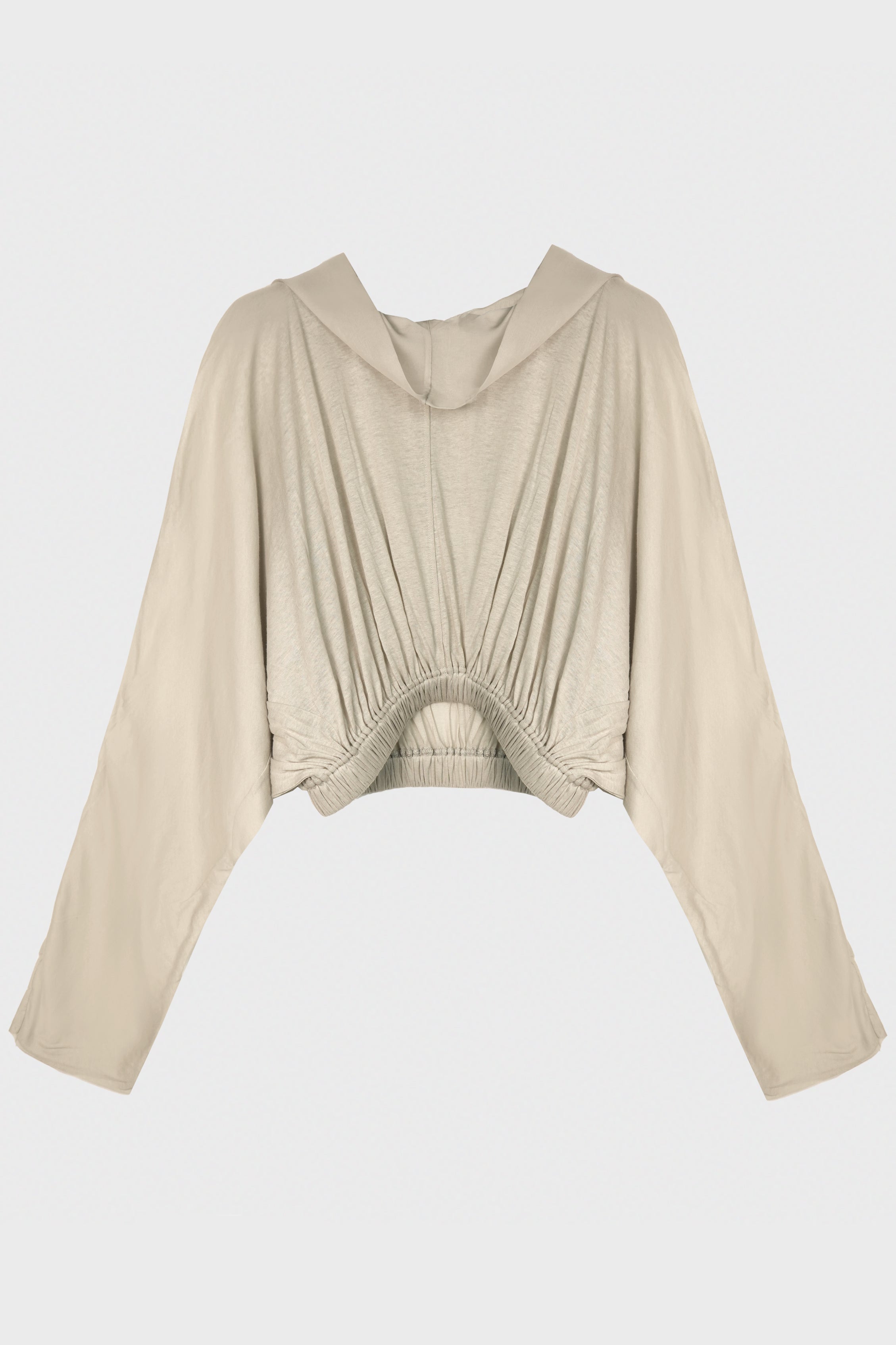 CROPPED HOODED TUNIC PEARL