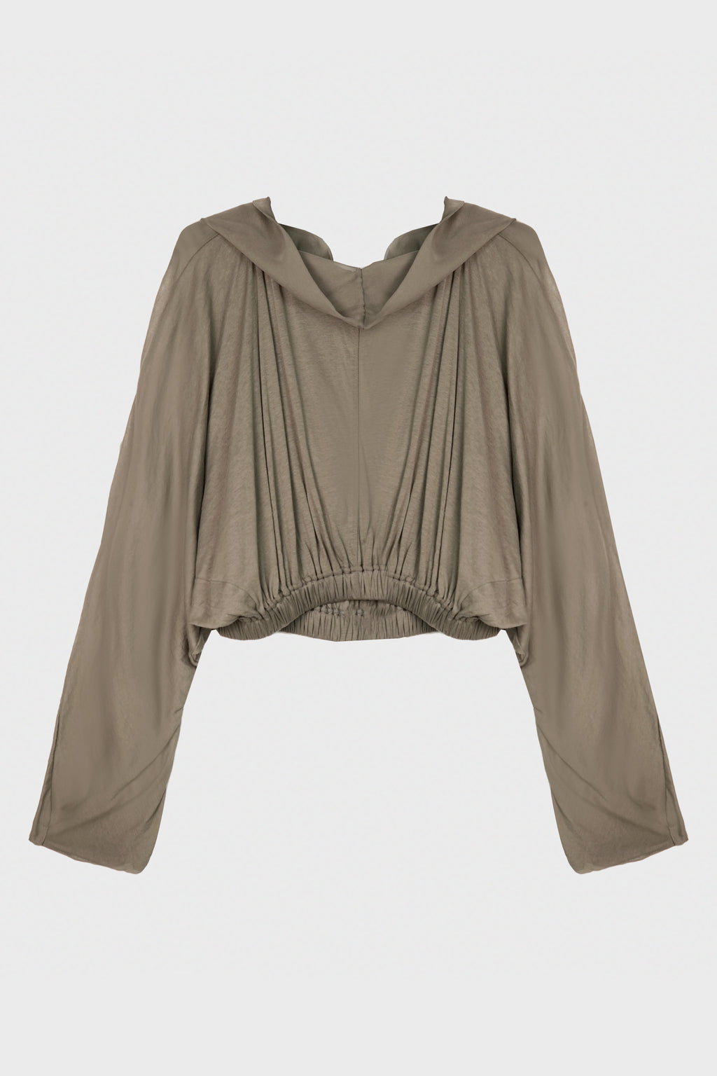 CROPPED HOODED TUNIC DUST