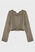 CROPPED HOODED TUNIC DUST