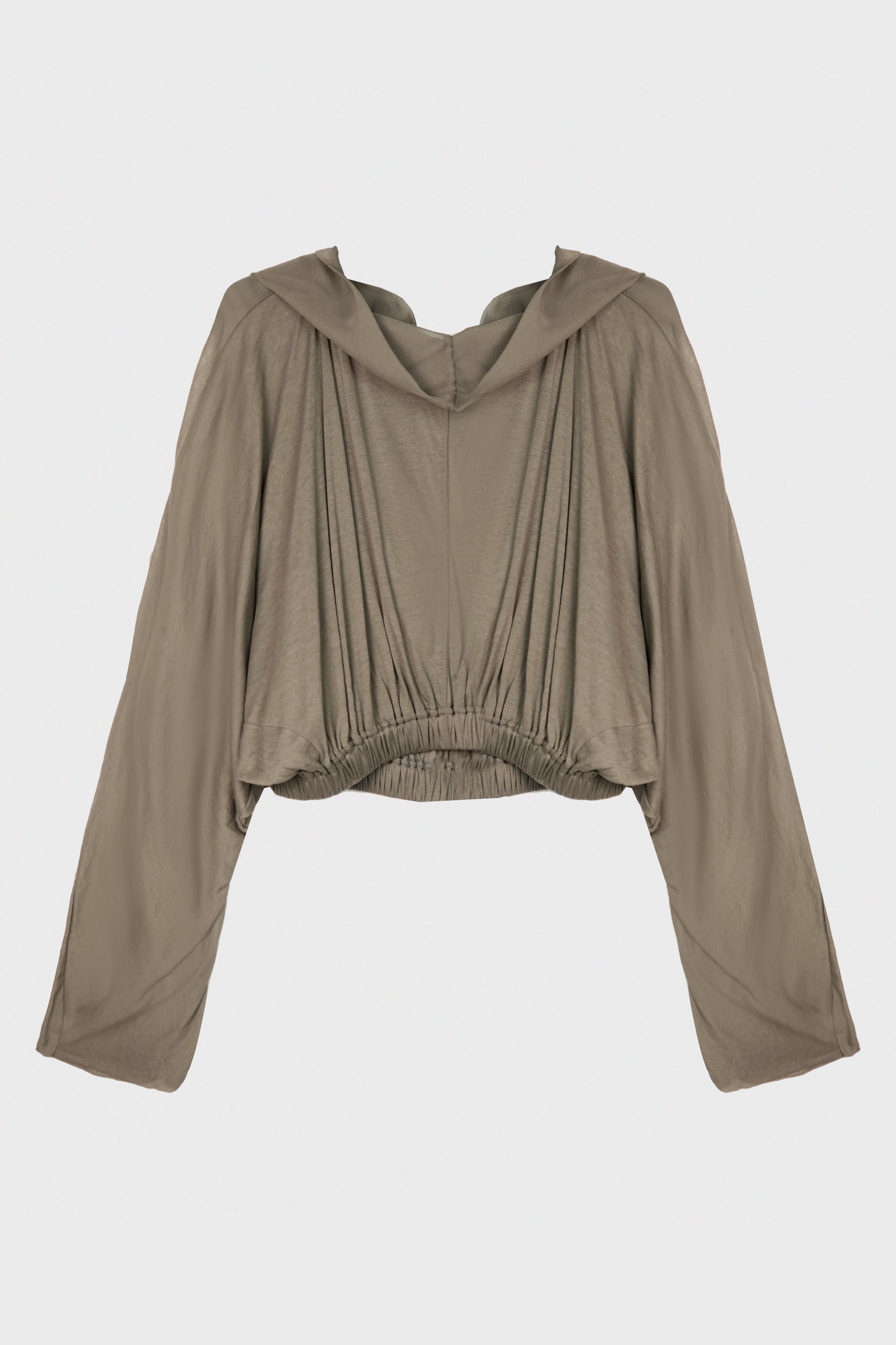 CROPPED HOODED TUNIC DUST