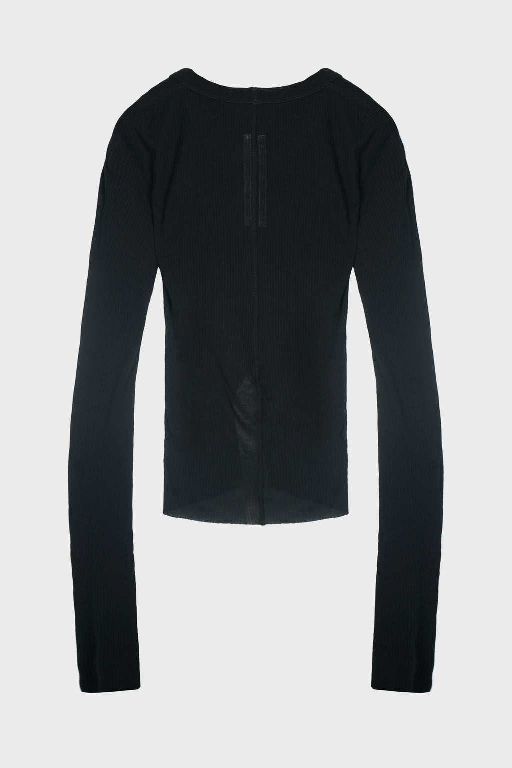 CROPPED RIB LS T BLACK