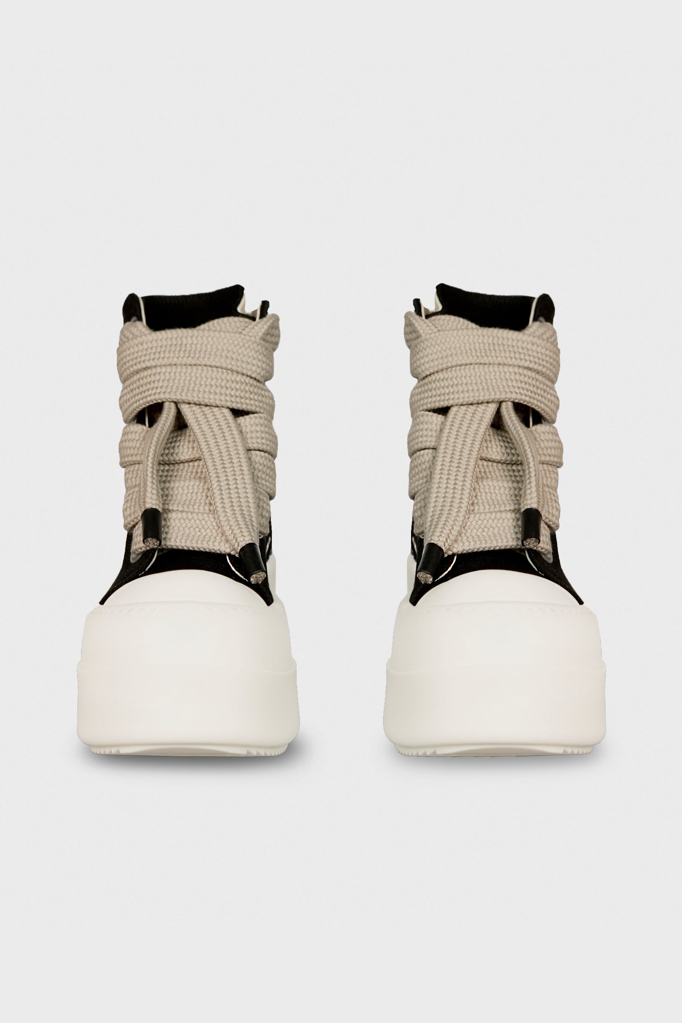 RICK OWENS DRKSHDW - MEGA BUMPER JUMBOLACE SNEAKS BLACK/MILK/MILK