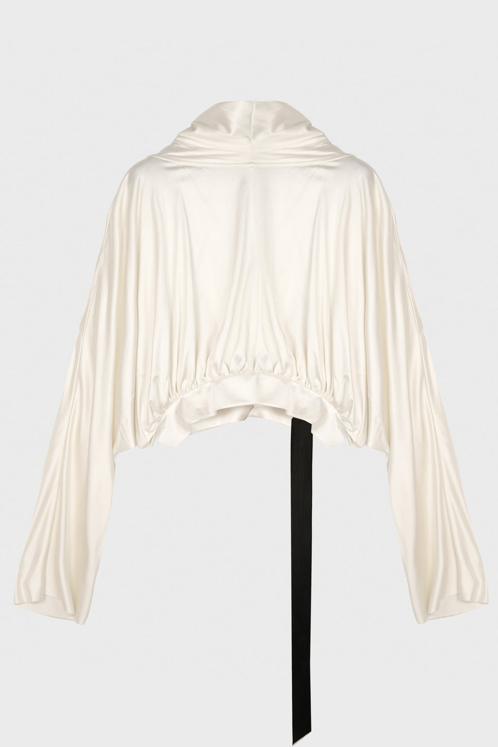 CROPPED HOODED TOP CREAM