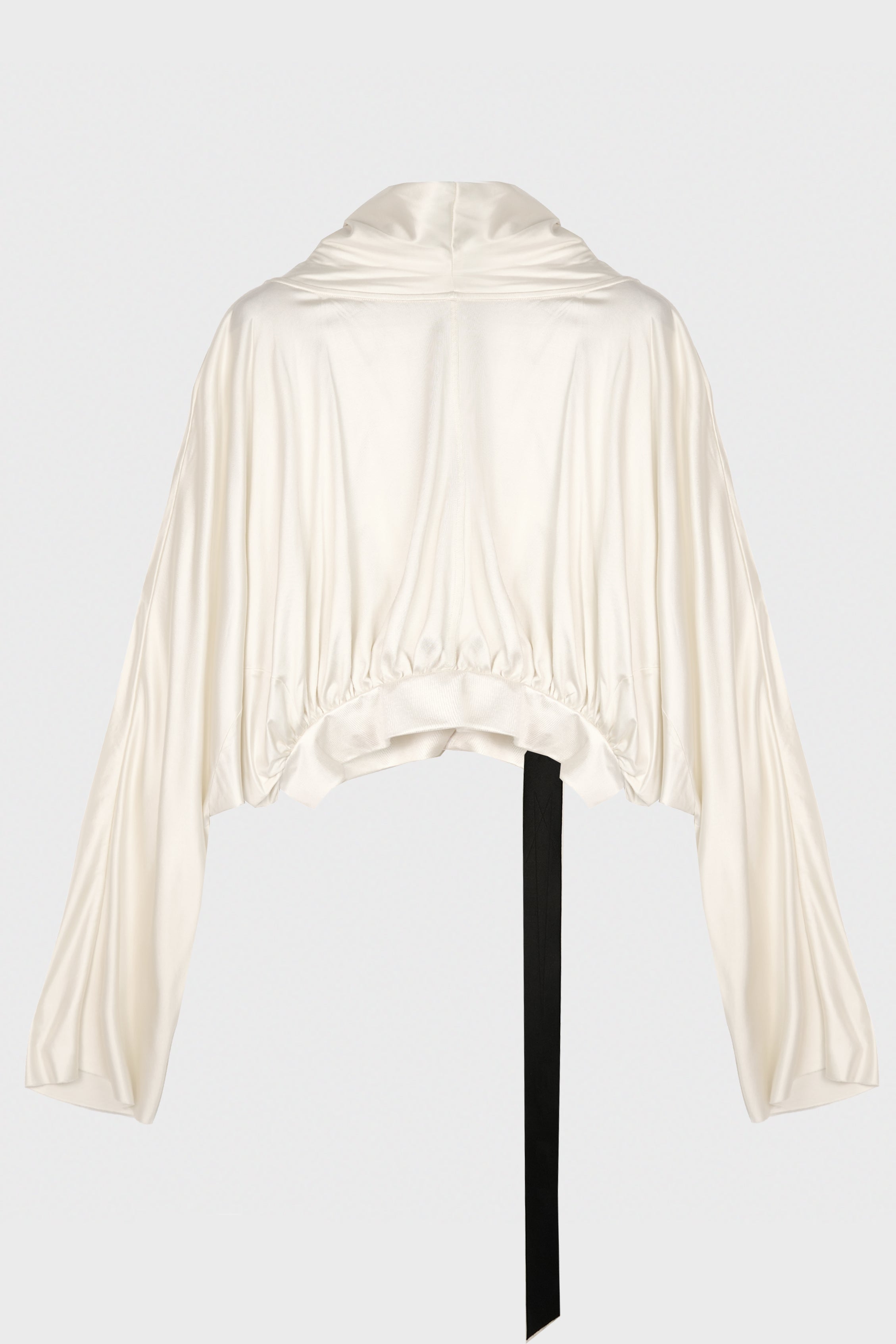 CROPPED HOODED TOP CREAM