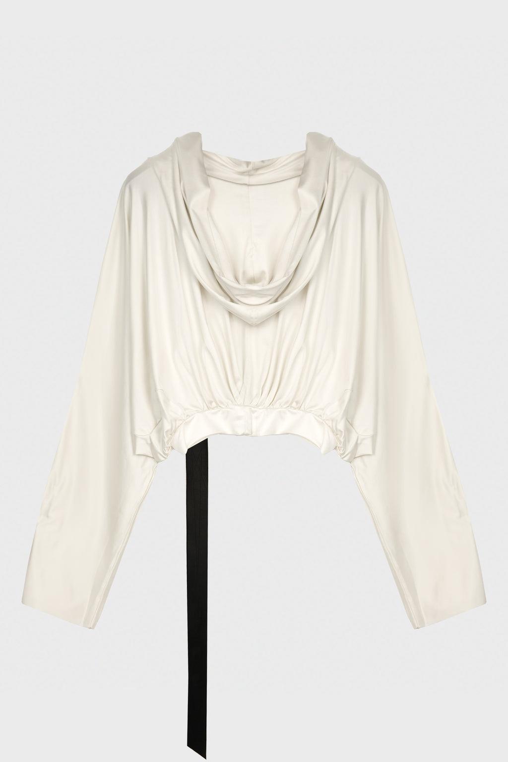 CROPPED HOODED TOP CREAM