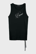 SEVA STANDARD TANK TOP WITH "DREAMS" PRINT BLACK